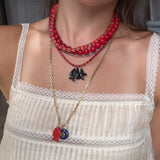 Red Coral Fish Charm