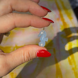 Blue Chalcedony Seahorse Charm