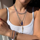 APATITE AND TOURMALINE BRIOLETTE NECKLACE