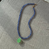 Light Green Puka Gemstone Shell Charm