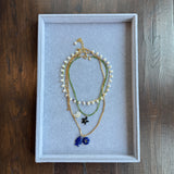 Pearl and Ametrine + Citrine + Peridot Gradient Necklace