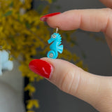 Turquoise Seahorse Charm