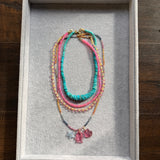 LUXE FACETED PEACH OPAL NECKLACE