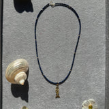 Mini Wish Fish Necklace in Lapis