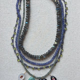 LUXE IOLITE AND PERIDOT BRIOLETTE NECKLACE