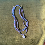 LUXE FACETED PERIWINKLE OPAL NECKLACE