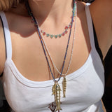 APATITE AND TOURMALINE BRIOLETTE NECKLACE