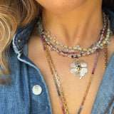 LIMITED EDITION SPINEL BRIOLETTE AND AQUAMARINE NECKLACE