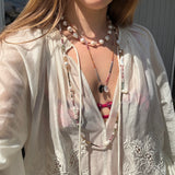 LIMITED EDITION TOURMALINE PEARL WRAP NECKLACE