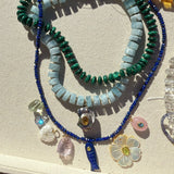 Limited Edition Aquamarine and Peacock Baroque Necklace