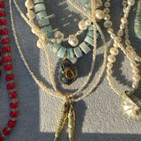 Limited Edition Aquamarine and Peacock Baroque Necklace