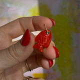 Red Coral Fish Charm