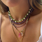 NEW Pearl and Peridot Necklace