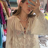 LIMITED EDITION TOURMALINE PEARL WRAP NECKLACE