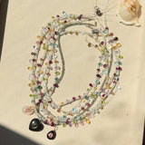 KALEIDOSCOPE MOONSTONE AND MULTI BRIOLETTE NECKLACE