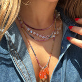 SEASIDE ORANGE NAUTILUS CHARM