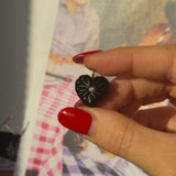 Black Onyx Heart Charm