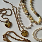 Signature Heart Necklace on Gold Chain - 24 inch
