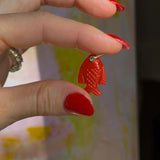 Red Coral Fish Charm