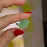 Green Chalcedony Large Fish Charm