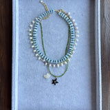 Pearl and Ametrine + Citrine + Peridot Gradient Necklace