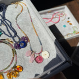 Luxe Flowerette Charm in Pink Quartz