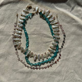 LIMITED EDITION - AQUA AND PEARL BEACH NECKLACE
