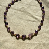 Amethyst and Pearl layering Necklace