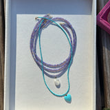 LUXE FACETED PERIWINKLE OPAL NECKLACE