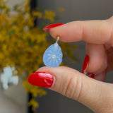 Blue Chalcedony Teardrop Charm
