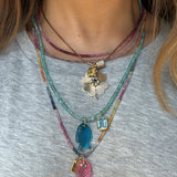 Aqua Bezel Set Charm