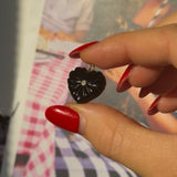Black Onyx Heart Charm