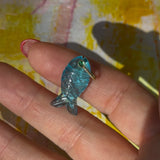 Blue Quartz Small Fish Charm