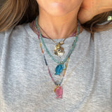 Azure Blue Quartz Fish Charm