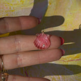 Pink Quartz Shell Charm