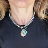 Fall Sage Green Pearl Strand Necklace