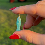 Amazonite Minnow Charm for chain