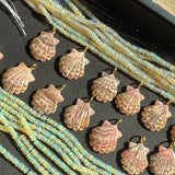 LIMITED EDITION : Luxe Rhodochrosite shell charm