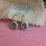 HOLIDAY LUXE HALO EARRING IN LIGHT BLUE