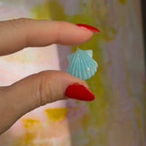 Blue Quartz Shell Charm