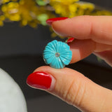 Luxe Flowerette Charm in Turquoise