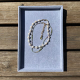 Élysées Pearl Necklace + Rainbow Gemstone Necklace BUNDLE