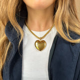 Signature Heart Necklace on Gold Chain - 16 inch