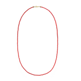 2mm round Coral Strand Necklace