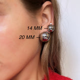 20 mm - Silver Bubble Stud Earring