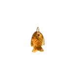 Yellow Quartz Fish Charm