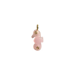 Rose Quartz Seahorse Charm