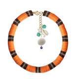AMALFI VINYL BEAD NECKLACE IN CORAL