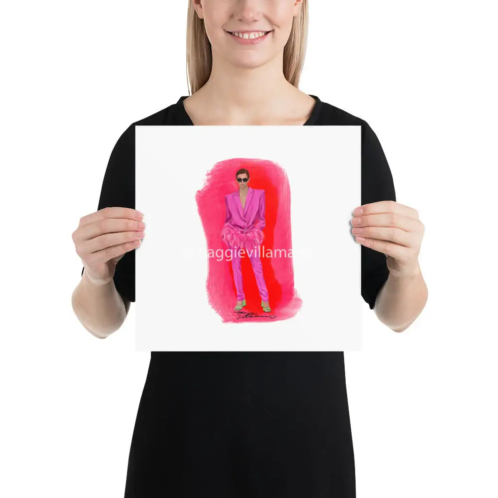 Attico Fashion Illustration Print 12×12