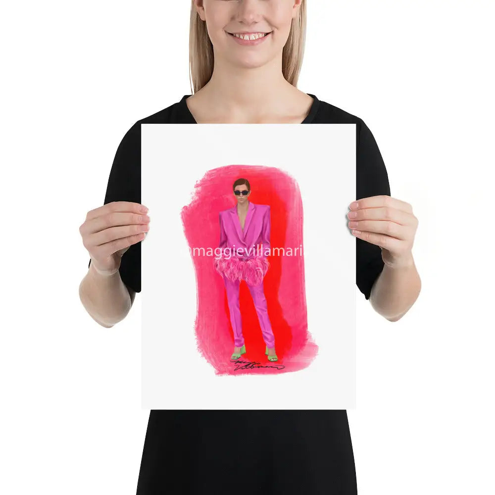 Attico Fashion Illustration Print 12×16